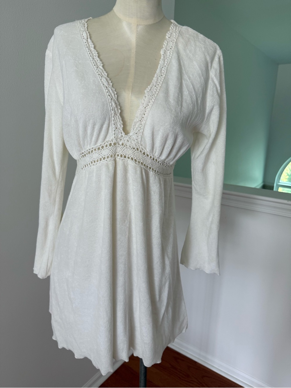 Absolutely White Terrycloth Beach Coverup